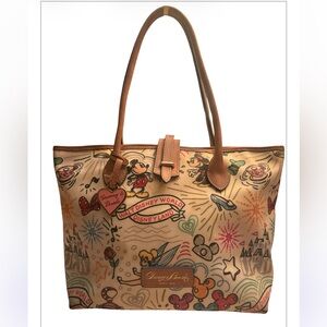 Dooney & Bourke DISNEY PARKS SKETCH 1st Generation Tote Bag Purse Rare.